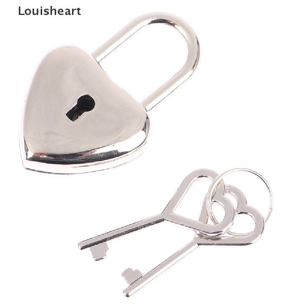 Ổ Khóa Hành Lý Mini Hình Trái Tim Louisheart Kèm Chìa Khóa Tiện Dụng