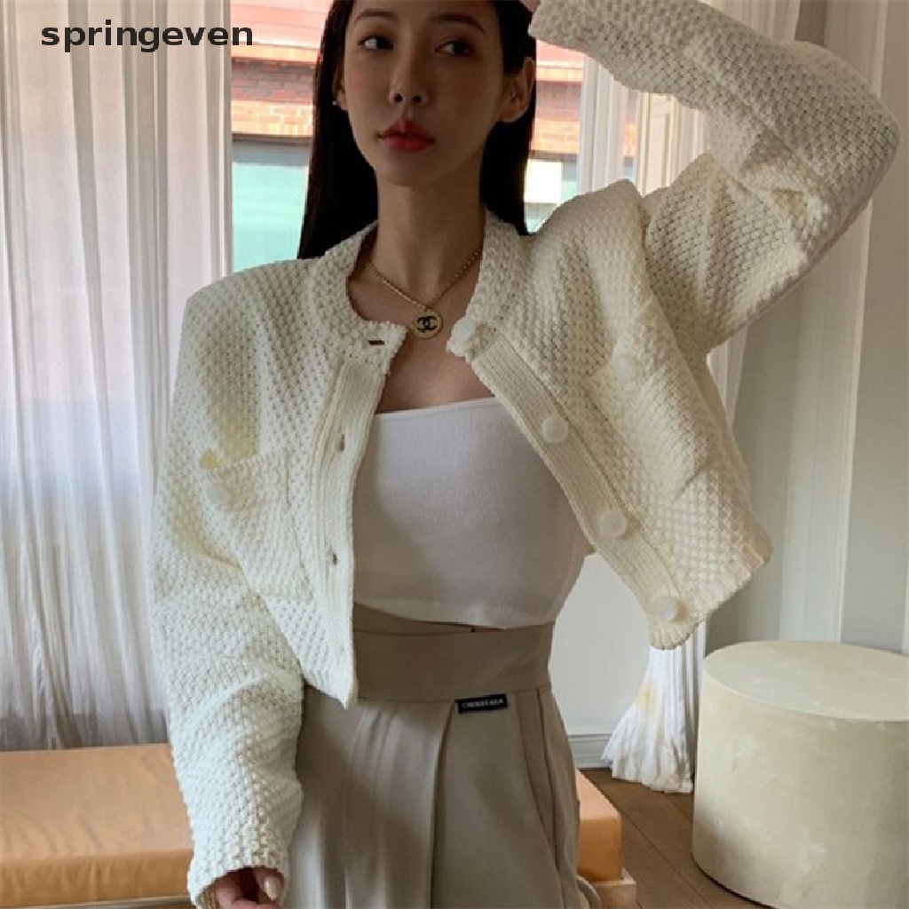 Áo Khoác Cardigan Dệt Kim Phong Cách Vintage Thời Trang Cho Nữ