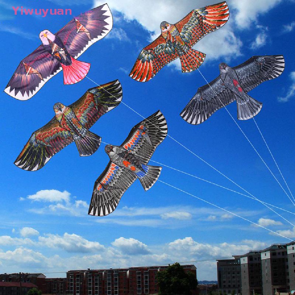 <Yiwuyuan> 1.1m Eagle Kite With 30 Meter Kite Line Children Flying Bird Kites Outdoor Toys New