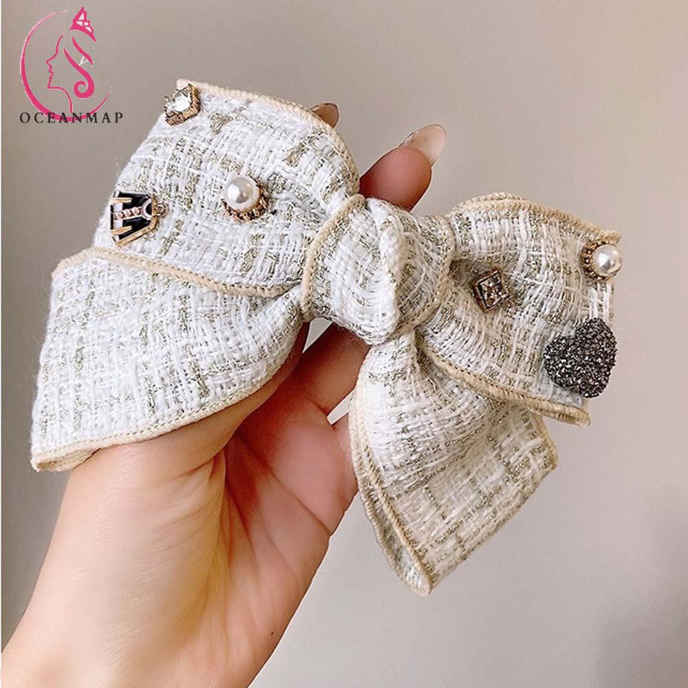 Kẹp Tóc Hình Nơ Đính Đá Thời Trang Dễ Thương Cho Nữ