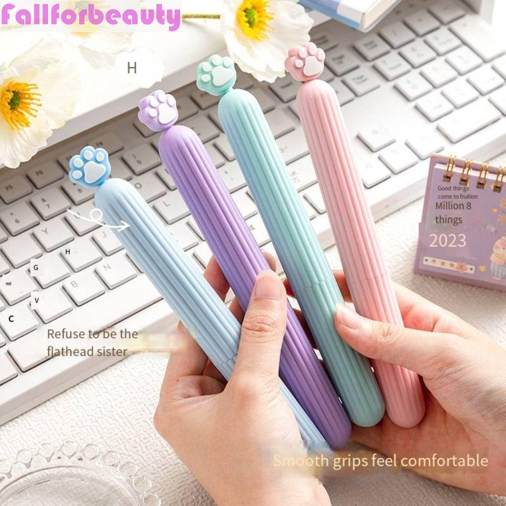Fallforbeauty Lược Chải Tóc Di Động Hình Móng Mèo Dễ Thương Phù Hợp Cho Học Sinh Domitory|Lược Chải Tóc Kèm Nắp Đậy Nhiều Màu Sắc Tiện Dụng