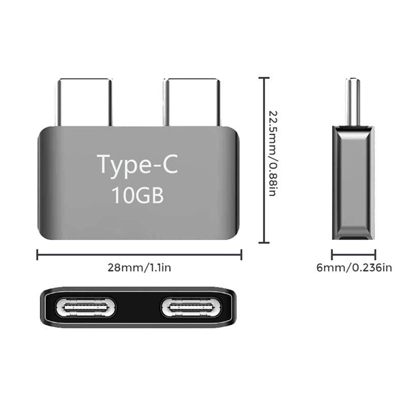 Bộ Chuyển Đổi Mở Rộng USB-C Thunderbolt 3 Female Sang Male 40Gbps PD 5K Video Cho MacBook Pro Air