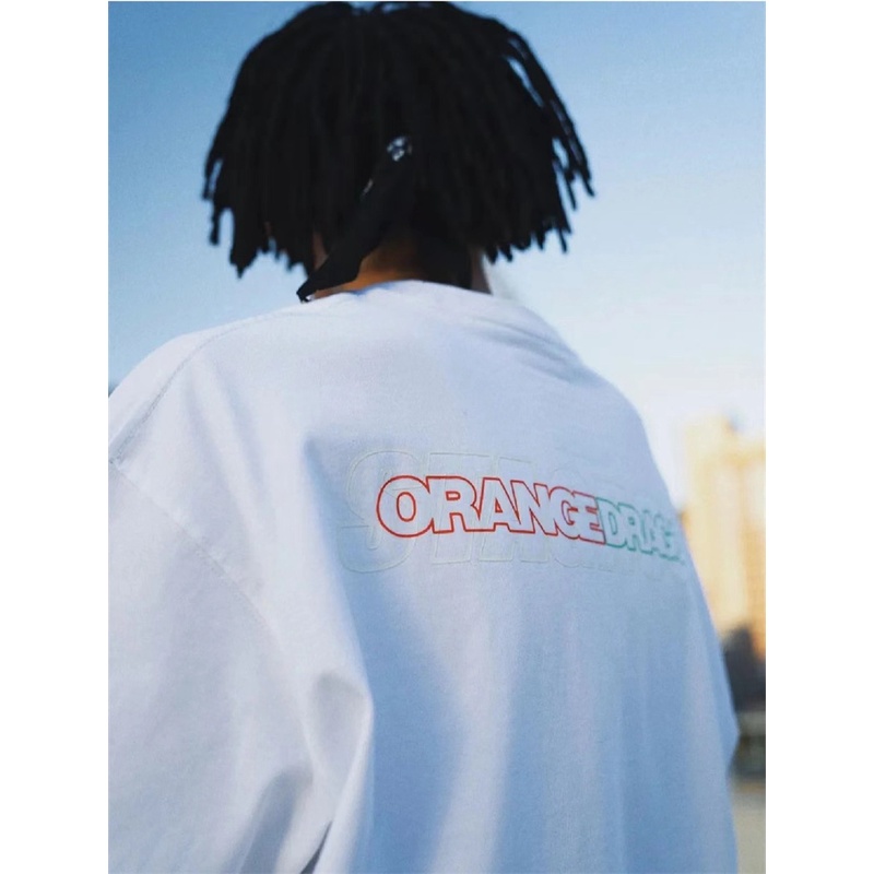 Áo Thun cotton Tay Ngắn Cổ Tròn Màu Tương Phản In LOGO ST-A X OD co-Brand Thời Trang Mùa Hè