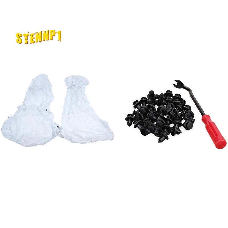 FENDER Set 2 Miếng Đệm Bảo Vệ Ghế Trước Xe Hơi Kèm 40 Đinh Tán 10mm