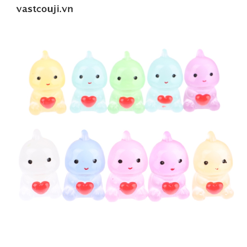 Set 10 Mặt Dây Chuyền Hình Khủng Long Dạ Quang DIY