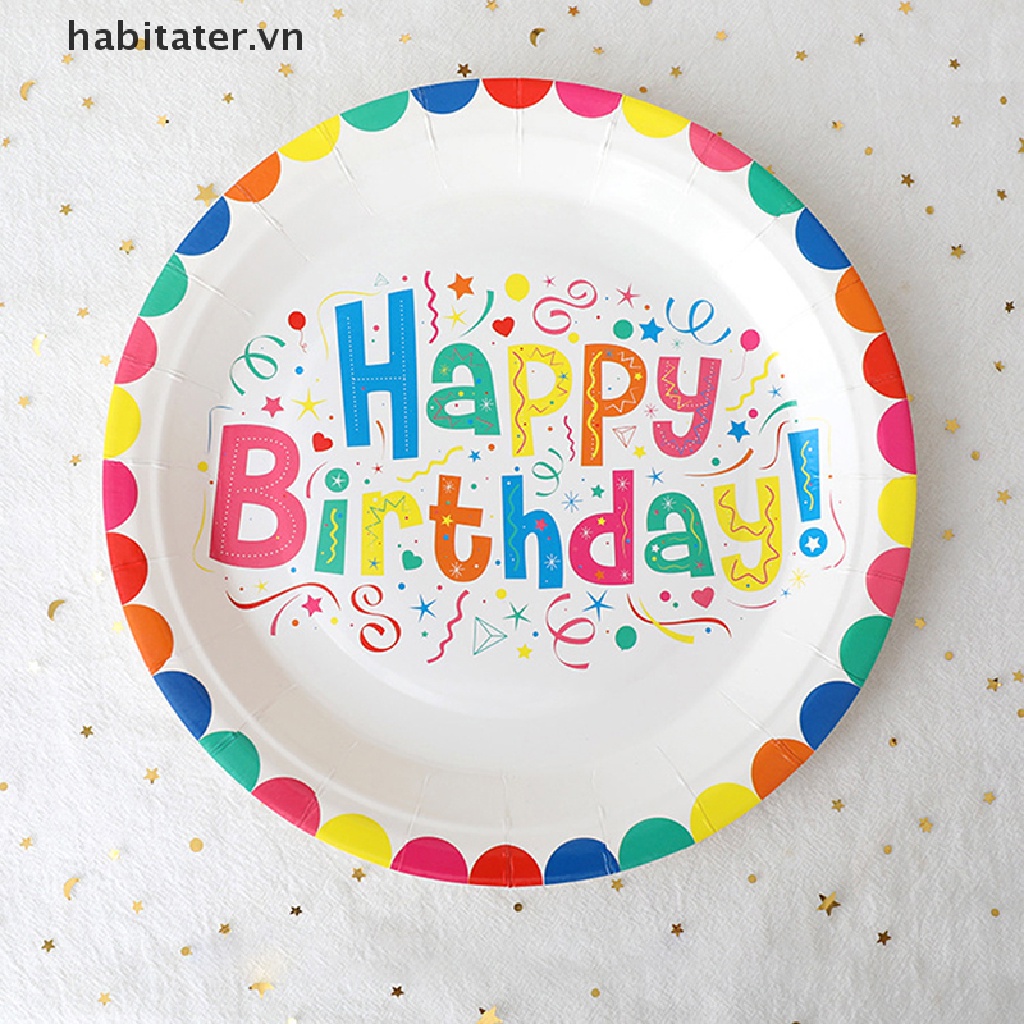 Set Cốc / Dĩa Giấy Dùng Một Lần Trang Trí Tiệc Sinh Nhật