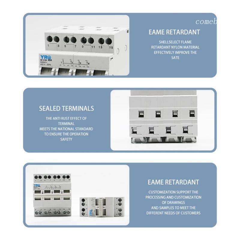 Giá Đỡ Cầu Chì Công Nghiệp 2P 40A 230V DIN Chuyên Dụng