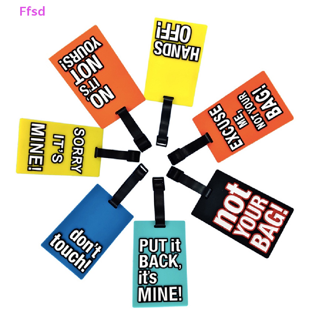 Thẻ Đánh Dấu Hành Lý Bằng Nhựa PVC In Chữ Sáng Tạo Thời Trang