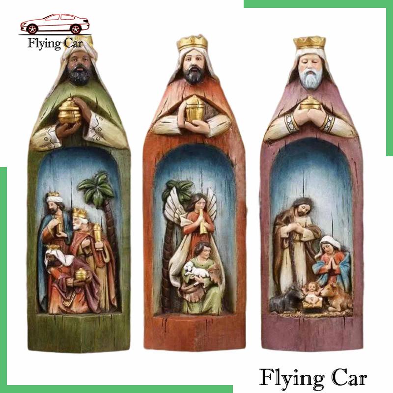 [Lzdjfmy2] Bộ Tượng Phong Cảnh Giáng Sinh Tự Nhiên Cho Lễ Tạ Ơn Sinh Nhật