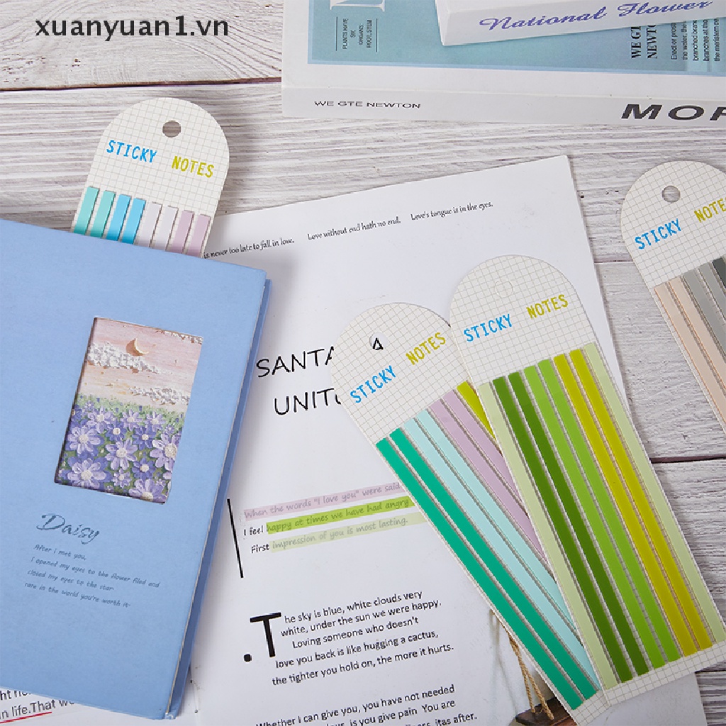 Set 160 Miếng Dán Ghi Chú Màu Macaron Trong Suốt Siêu Mỏng Tiện Dụng