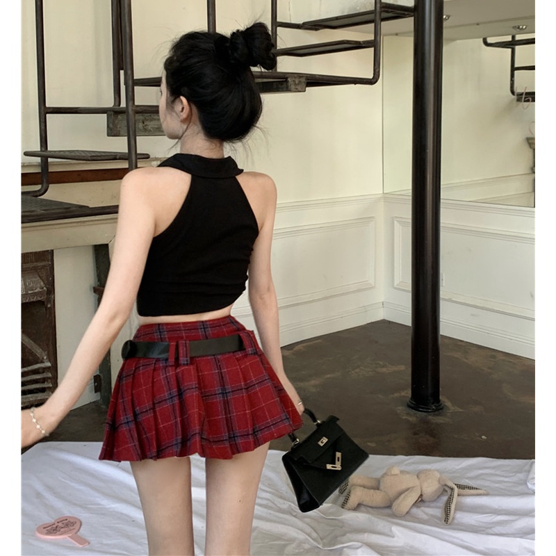 Áo Thun Không Tay Dáng Ôm Có Nút Gài Thời Trang Cho Nữ