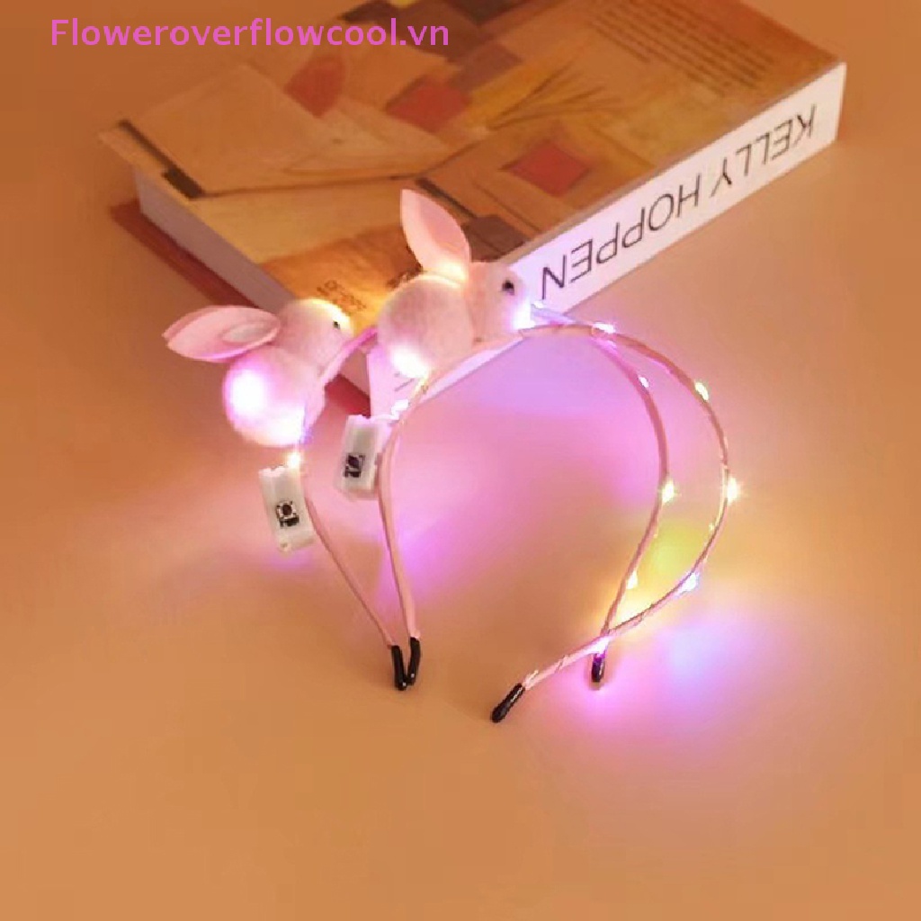 Cài Tóc Hình Thỏ Có Đèn LED Phát Sáng Mới