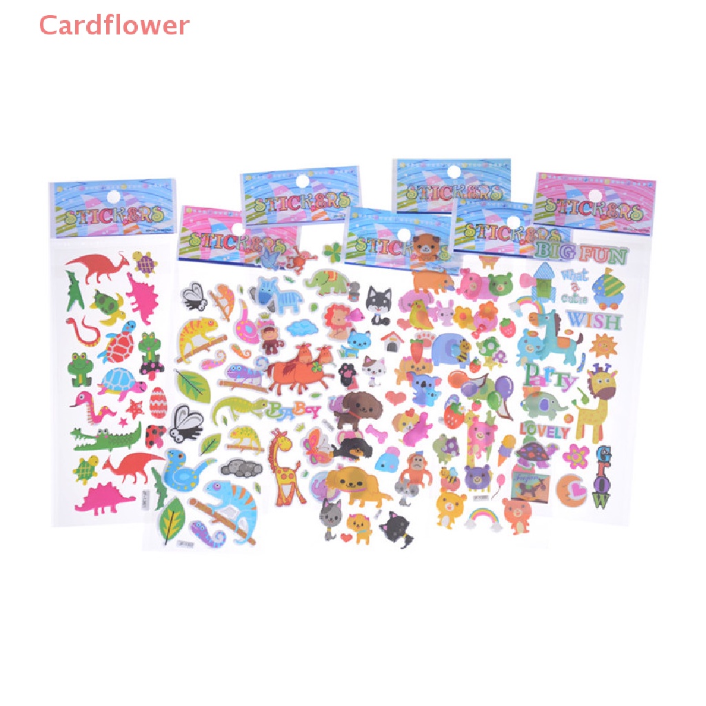 Bộ 6 Tấm Hình Dán Hoạt Hình Đáng Yêu Cho Bé Mới