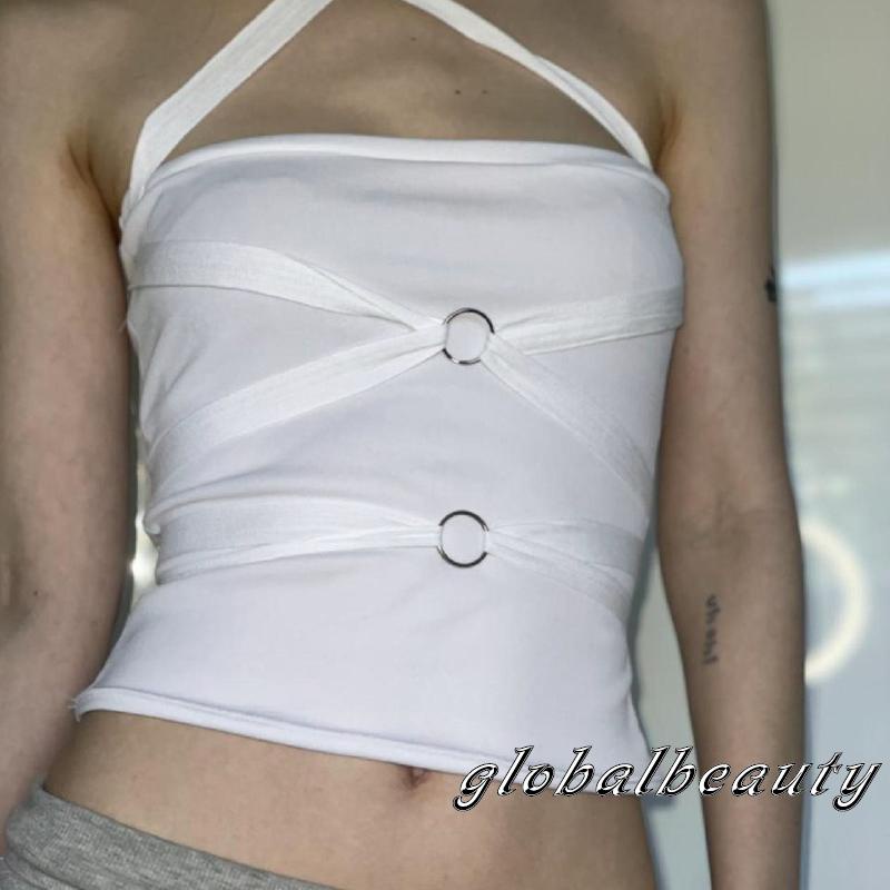 Áo Croptop Sát Nách Màu Sắc Thời Trang Quyến Rũ Cho Nữ