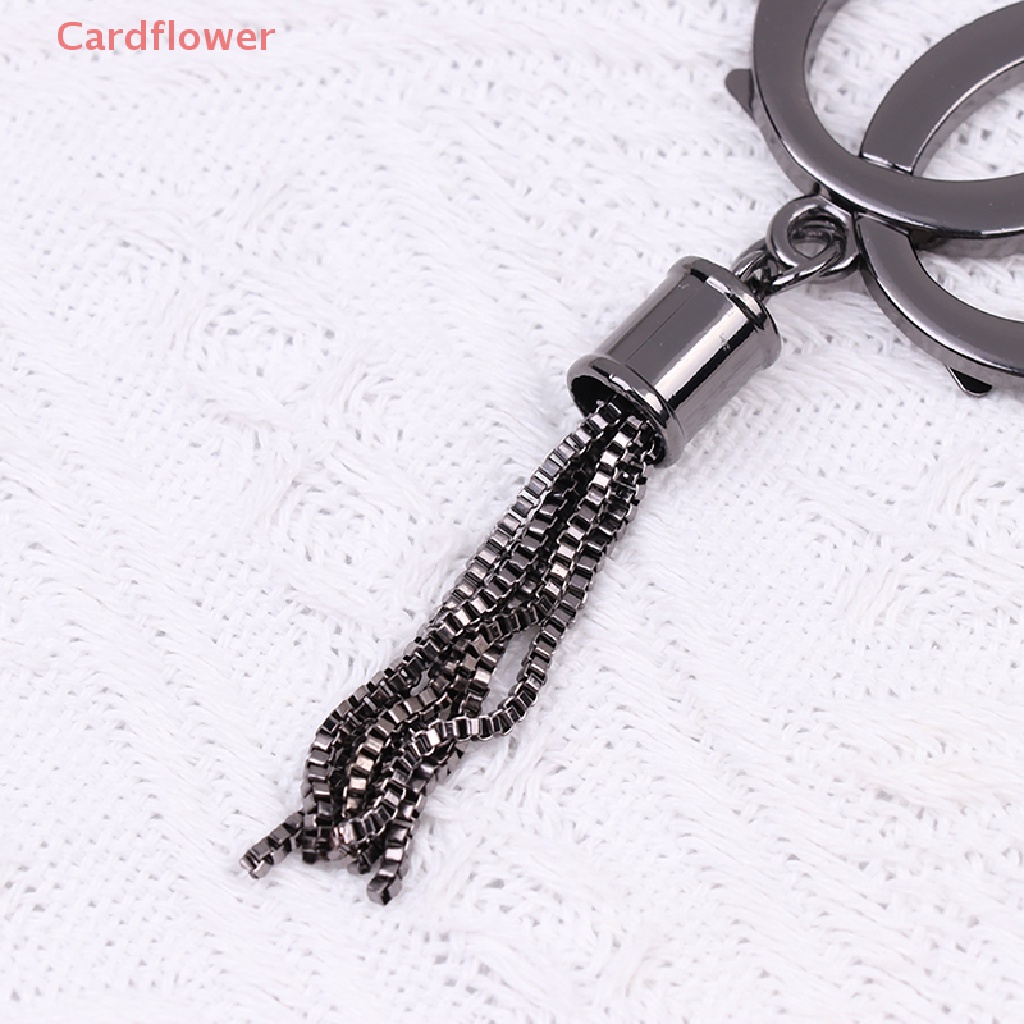 < Cardflower > Túi Xách Bằng Da Cứng Có Khóa Kim Loại Phối Tua Rua DIY Tinh Tế Mới