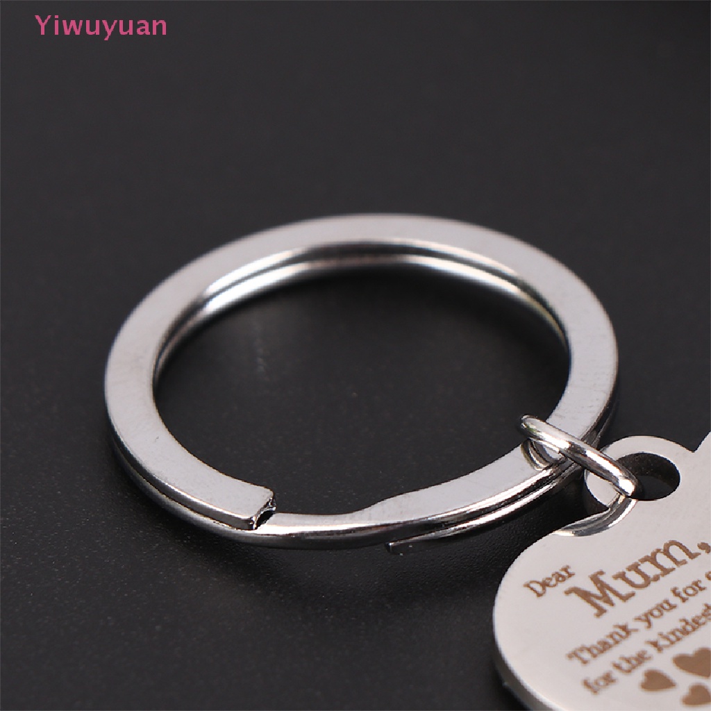 1 Móc Khóa Hình Trái Tim Bằng Thép Không Gỉ Mới