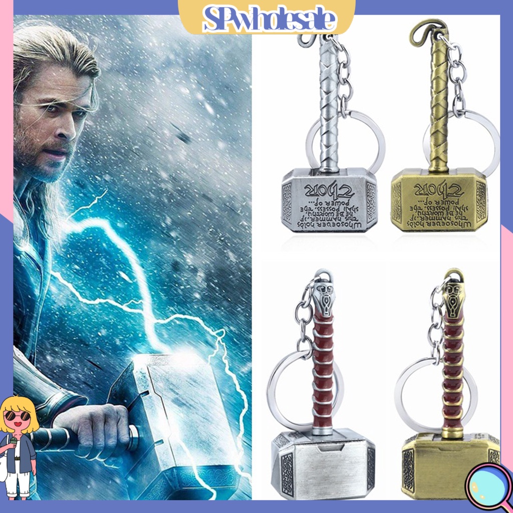 <SPwholesale> Móc Chìa Khóa Hình Búa Hoạt Hình Thật Đa Năng Không Phai Màu Trang Trí Di Động Cho Nam Và Nữ