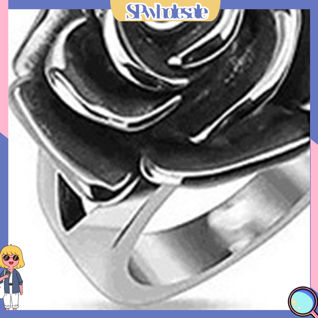 &lt;SPwholesale&gt; Nhẫn Đính Hôn Bằng Hợp Kim Màu Sắc Hoa Hồng