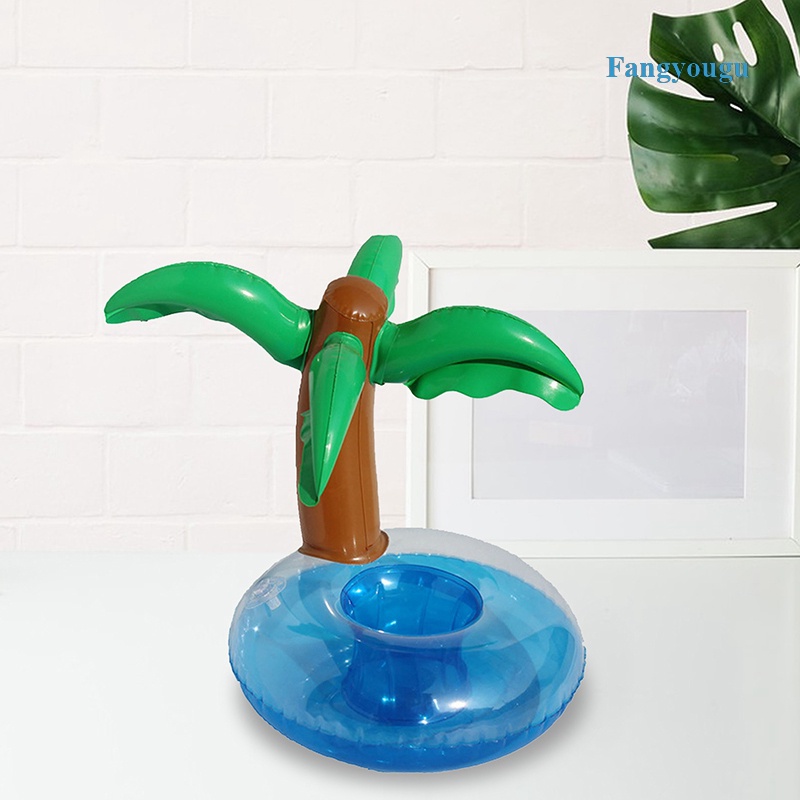 Fangyougu Giá Đỡ Cốc Bơm Hơi Hình Bánh Donut Chanh Dứa Cây Dừa
