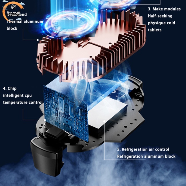 Quạt Tản Nhiệt Bán Dẫn X38 Màn Hình Kỹ Thuật Số Dạng Kẹp Làm Mát Điện Thoại Không Ồn