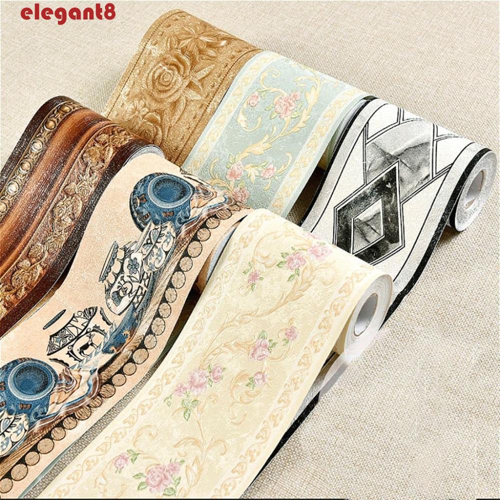 Giấy Dán Tường Họa Tiết Dập Nổi 3D Thanh Lịch Chống Thấm Nước Tự Dính Trang Trí Góc Cạnh