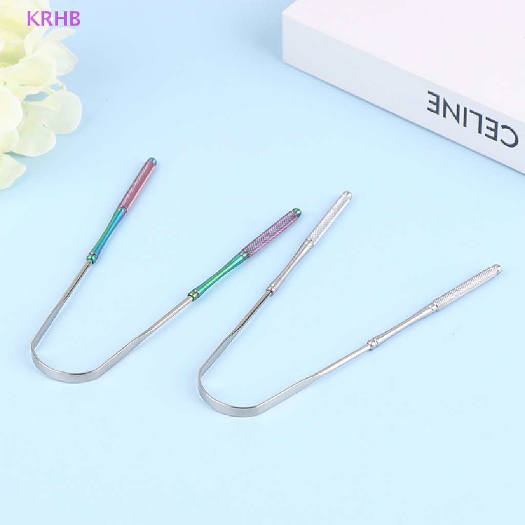 1 Dụng Cụ Nạo Lưỡi Bằng Thép Không Gỉ Mới