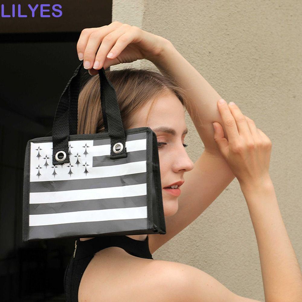 Lilyes Túi Xách Tay Đựng Mỹ Phẩm / Đồ Trang Điểm Sức Chứa Lớn Di Động Họa Tiết Cá Hoạt Hình Đáng Yêu Cho Mẹ Bỉm Sữa