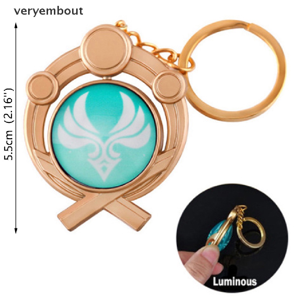 Móc Khóa Hai Mặt Bằng Acrylic Phát Quang Hình Đôi Mắt Thần Chết Độc Đáo