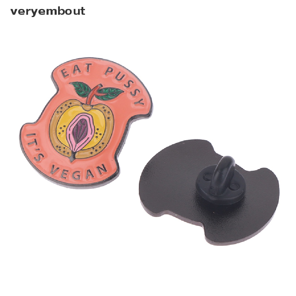 Trâm Cài Áo Hình Vegan Feminist Hoạt Hình Tráng Men Bằng Kim Loại Thời Trang