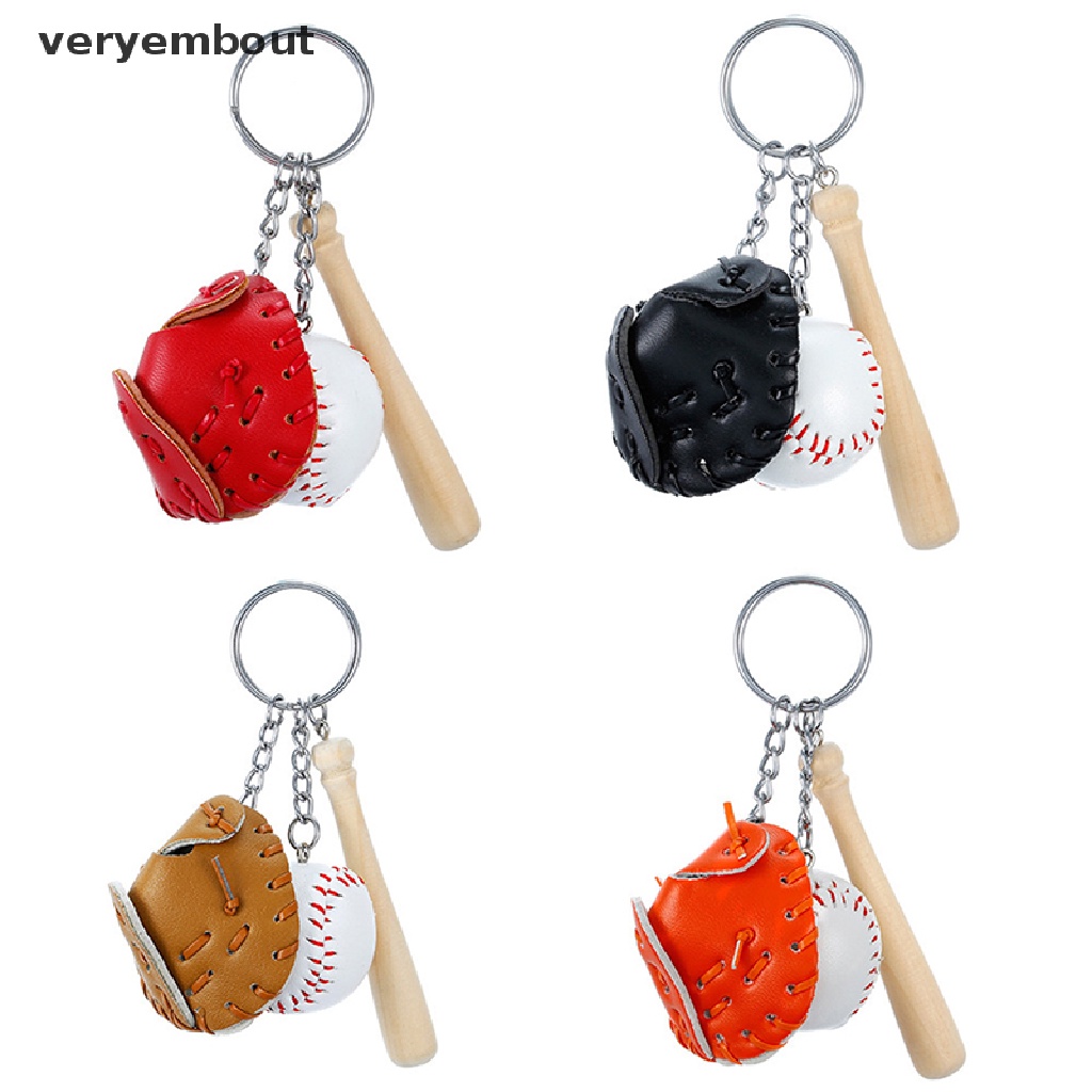 Móc Khóa Ba Món Hình Găng Tay Bóng Chày Mini