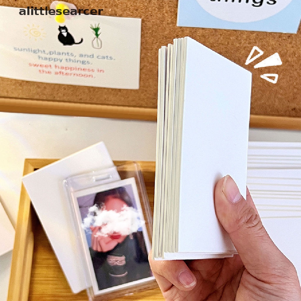 Set 10 Thẻ Giấy Kraft Hai Mặt Màu Trắng Dùng Làm Thẻ Giấy Kraft Dày Dặn DIY