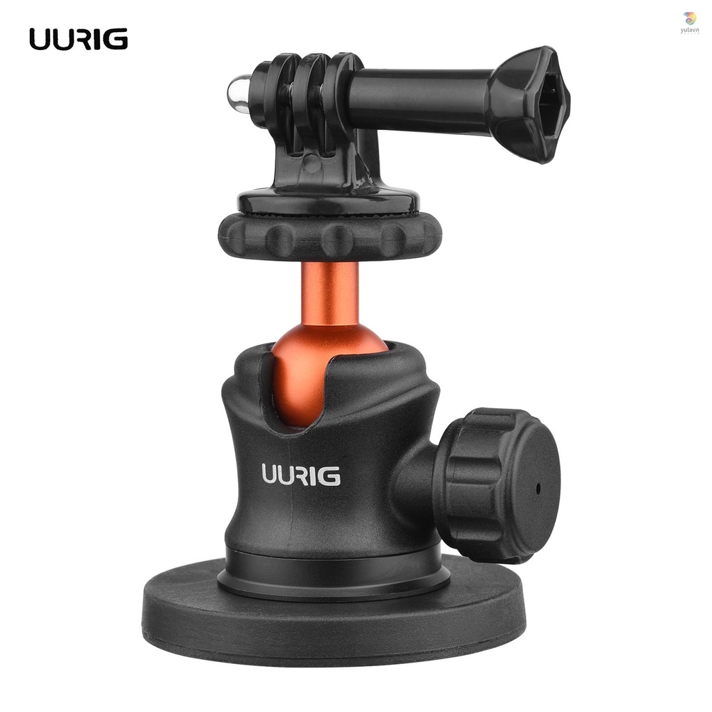 Giá Đỡ Máy Ảnh Đầu Bi Mini UURIG BH-07 Ốc Vít 1 / 4 Inch Có Đế Nam Châm Thay Thế Cho DJI / 11 / 10 / 9 Insta360 Action