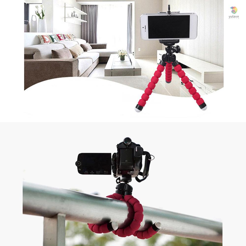Giá Đỡ Ba Chân Bạch Tuộc Mini Di Động Kèm Giá Đỡ Điện Thoại Hỗ Trợ Live Streaming Selfie