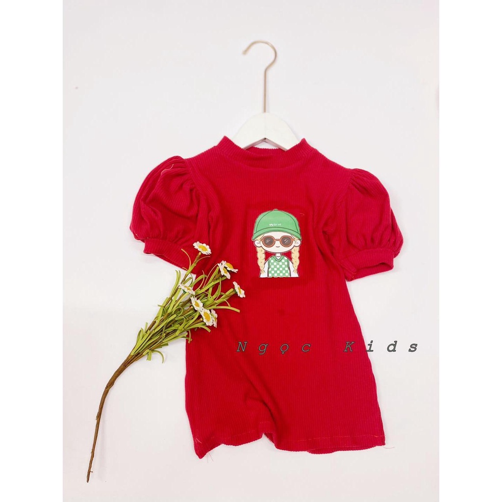 Set áo trắng + chân váy hoa cho bé 6-18kg