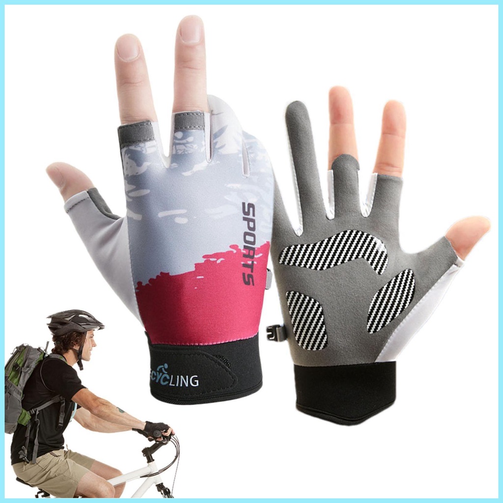 Găng Tay Câu Cá Hở Ngón 3 Ngón Bằng Silicone Chống Trượt