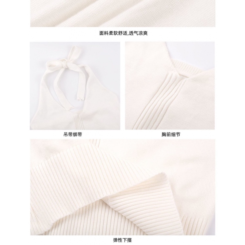 Áo Hai Dây Dệt Kim Thời Trang Mùa Hè Quyến Rũ Cho Nữ 2023 A3