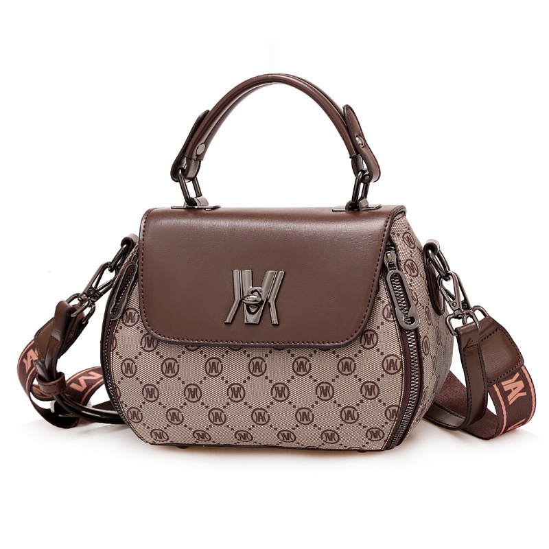 Túi xách in hình phong cách retro Túi nữ Phong cách mới In hình quả táo Túi đeo chéo đeo vai thời trang