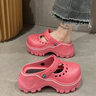 Dép Đi Biển Đế Dày 8CM Chống Trượt Thời Trang Mùa Hè Cho Nữ Dép Sandal Đế Xuồng Quai Ngang In Hình Joker Thời Trang Cho Nữ