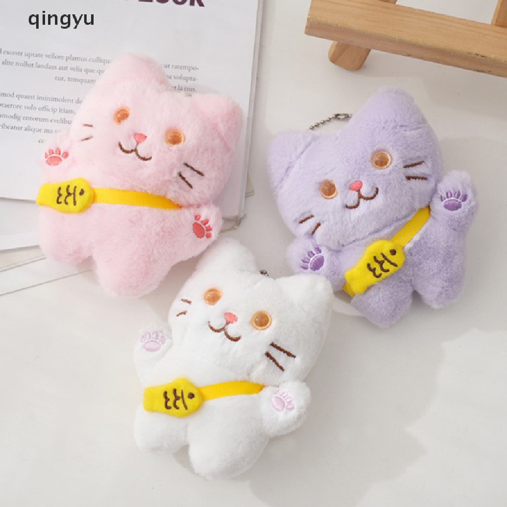 Mèo Nhồi Bông Mini Dễ Thương Chất Lượng Cao Dùng Làm Móc Khóa