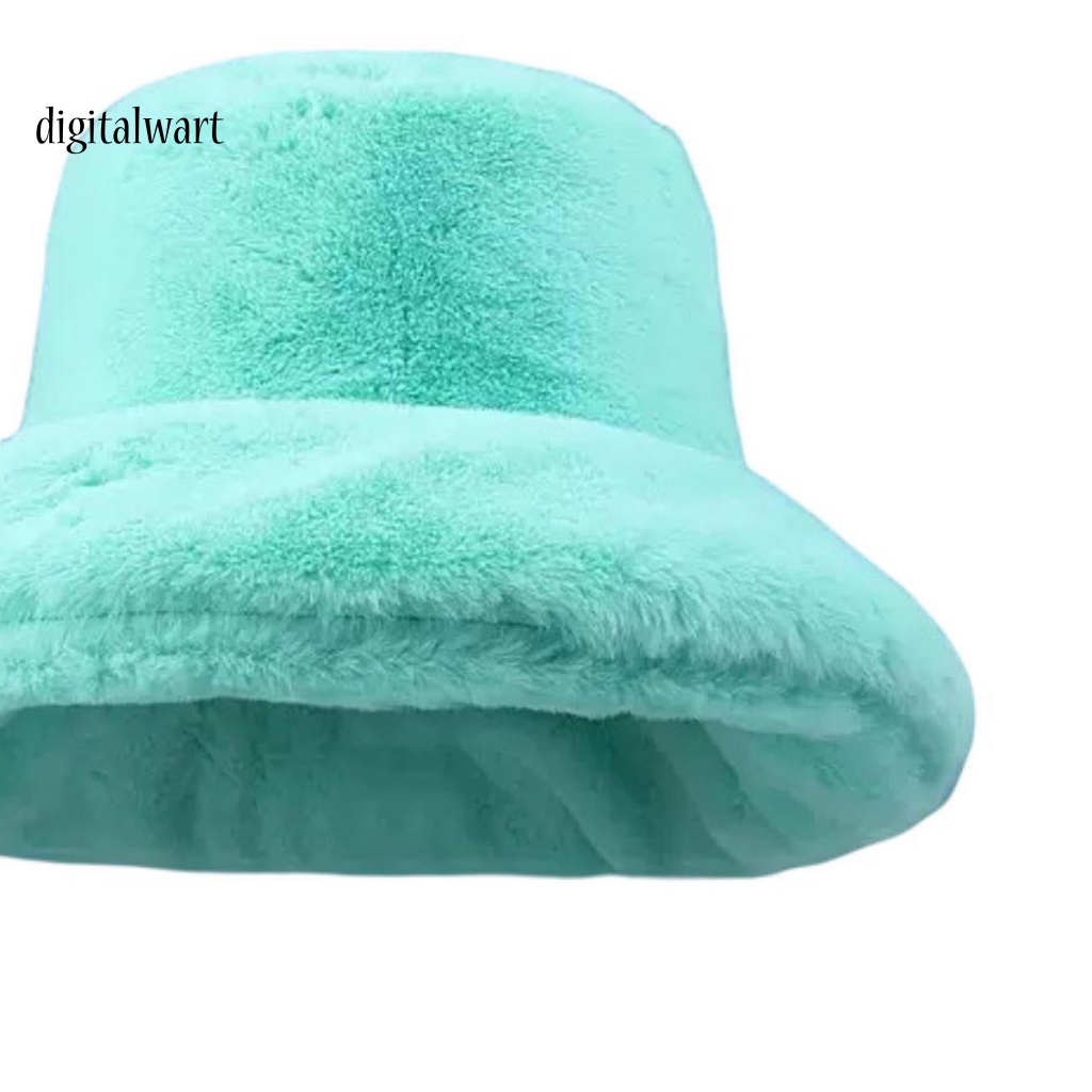 Kỹ Thuật Số| Mũ Ngư Dân Dày Dặn Màu Trơn Phủ Lông Mềm Mại Nhẹ Nhàng Giữ Ấm Mùa Đông Cho Nữ