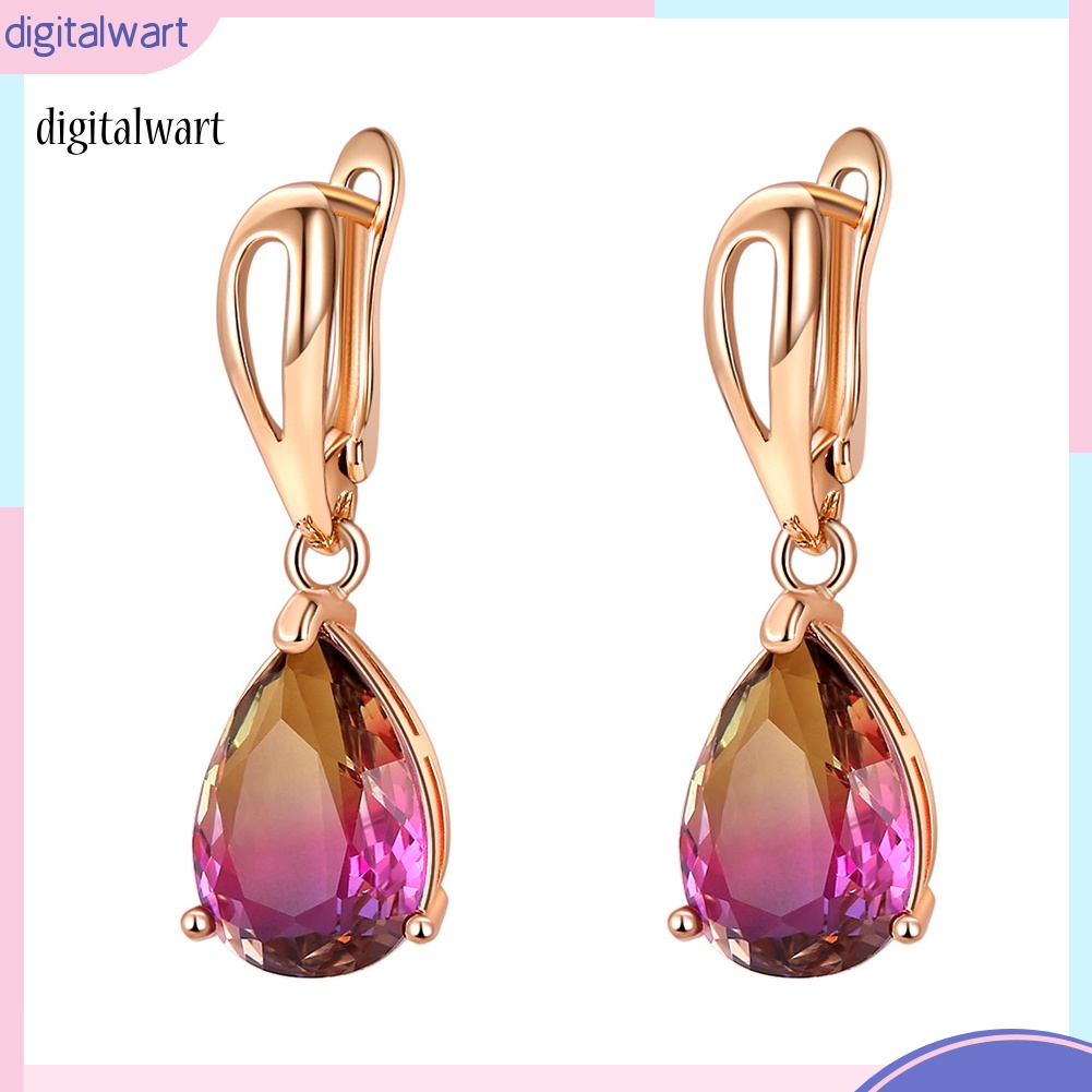 Kỹ Thuật Số| Bông Tai HìNh GiọT NướC ĐíNh Đá Sang TrọNg