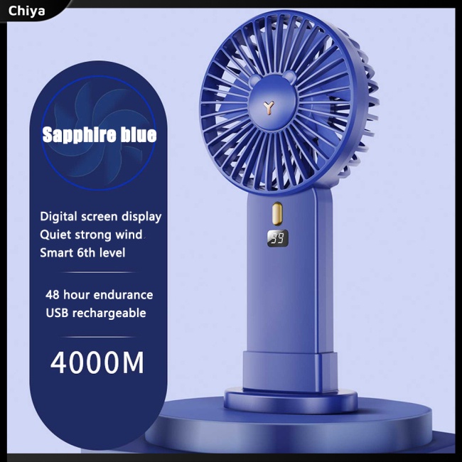Quạt Mini Cầm Tay Màn Hình Led Sạc Cổng Usb Tiện Dụng Và Bền