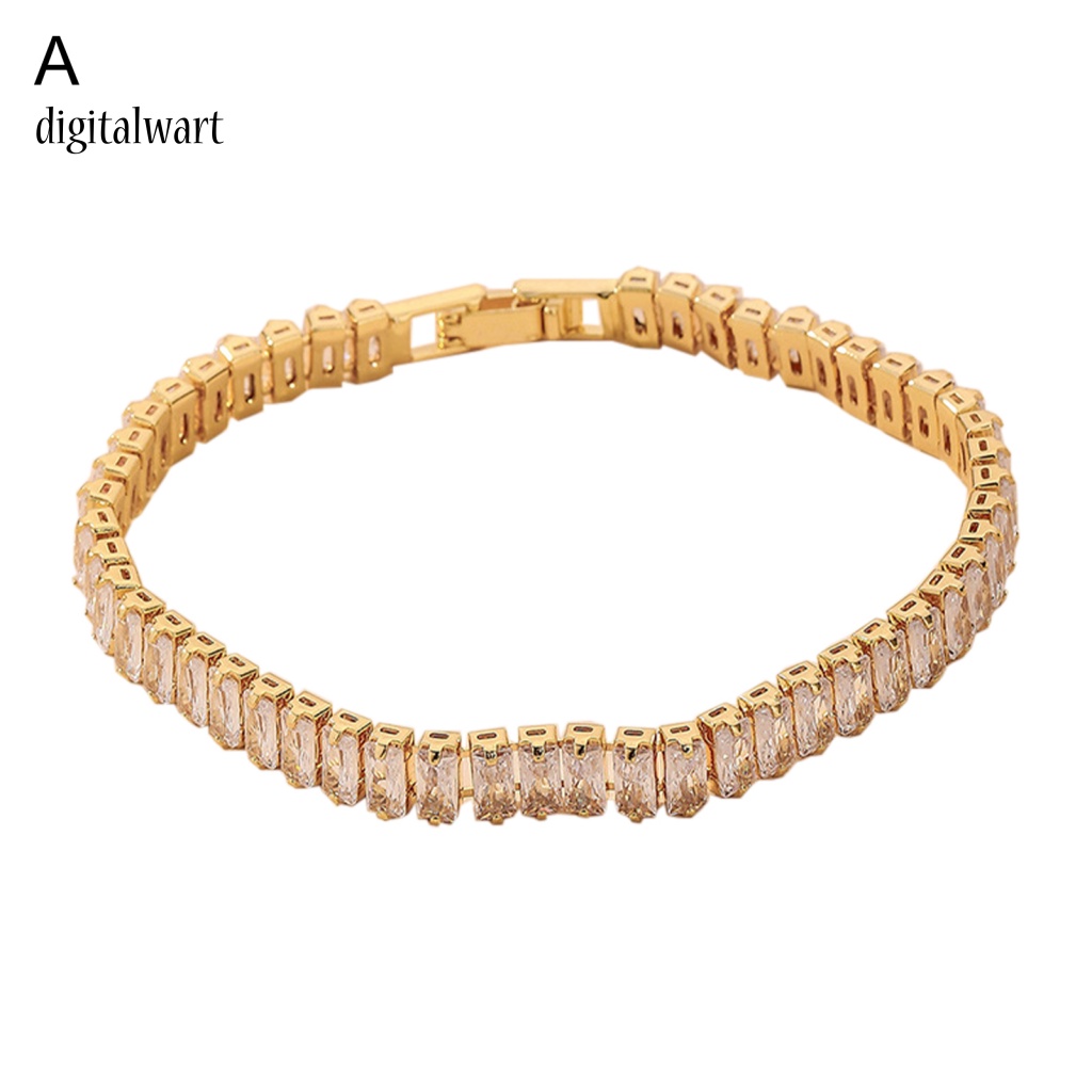 Kỹ Thuật Số| Vòng Tay Đính Đá Zircon Trọng Lượng Nhẹ Lấp Lánh Thời Trang Cho Nữ