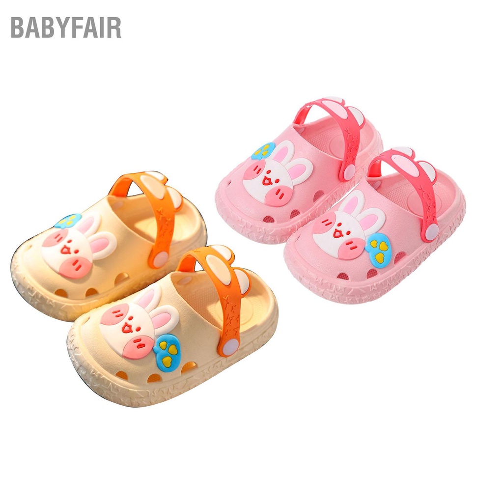 Babyfair Dép Đi Trong Vườn Có Lỗ Hở Bé Gái Cắt Ra Hình Hoạt Dễ Thương Họa Tiết Thỏ Mùa Hè Huyệt