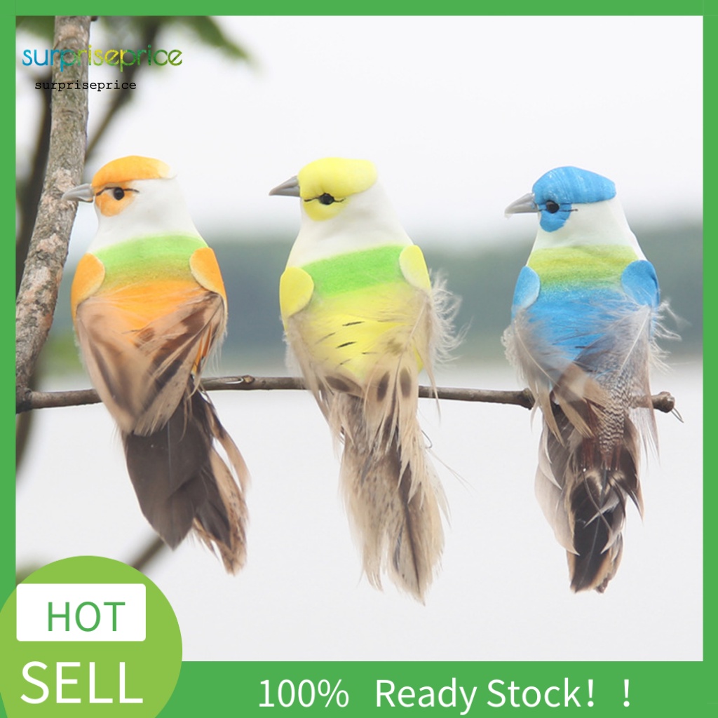 Spa Set 12 Chú Chim Nhân Tạo Bằng Xốp Màu Sắc Tươi Sáng Thu Hút Dành Cho Vườn Nhà