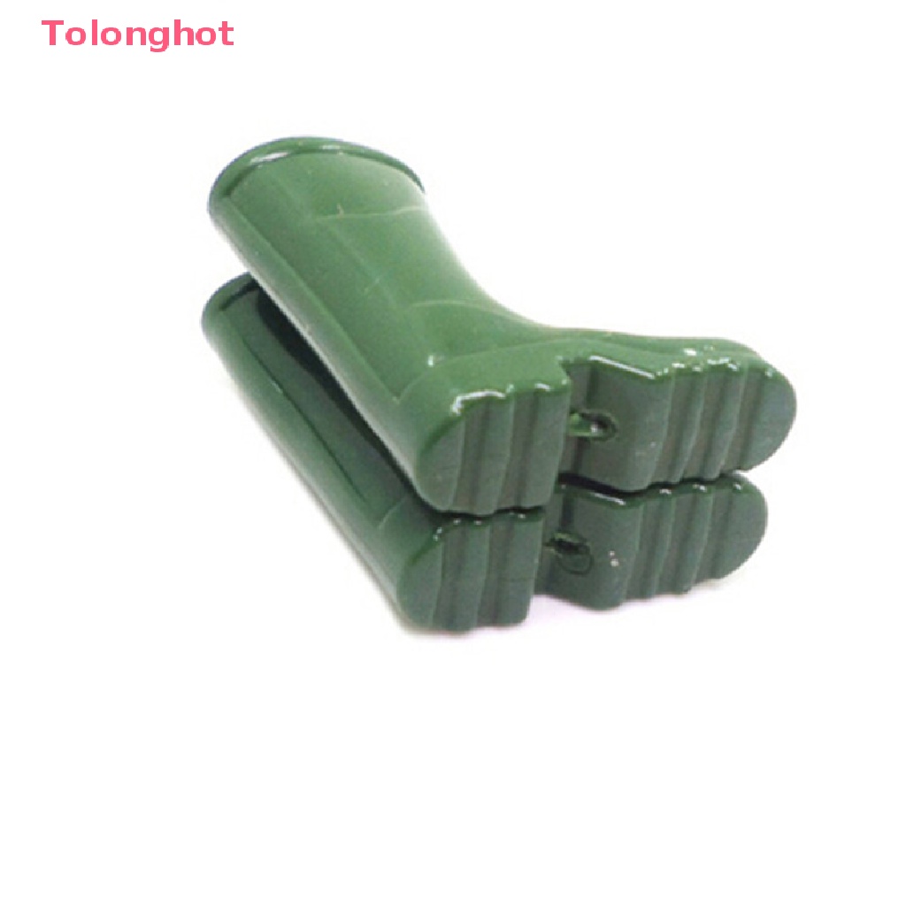 Giày Bốt Cao Su Đi Mưa Trang Trí Nhà Búp Bê Tỉ Lệ 1 / 12
