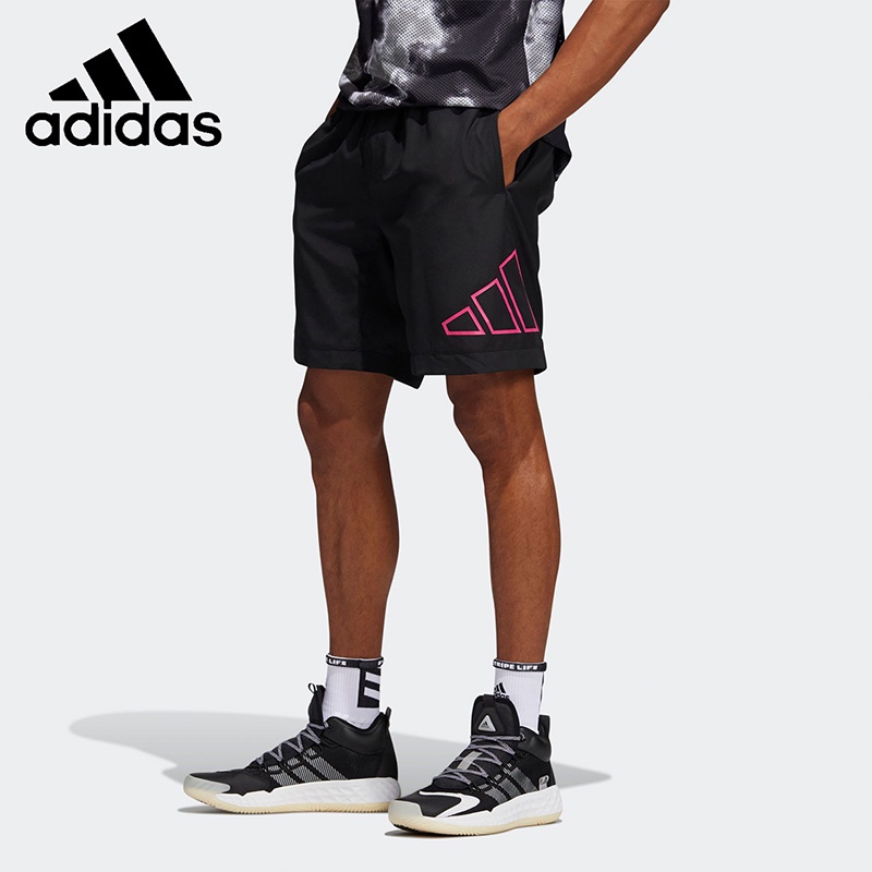 Quần Short Thể Thao Adidas Chất Liệu 100% Cotton Co Giãn Phối Dây Rút Thời Trang Unisex