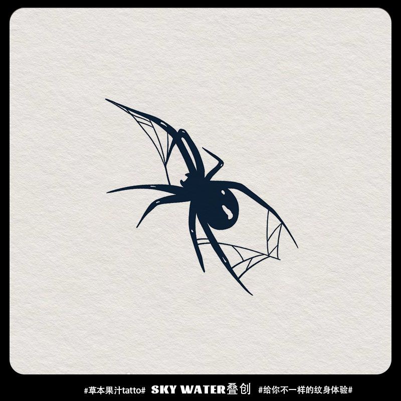 Hình Xăm Dán Thảo Dược Nhện Bí Mật Phong Cách Bán Vĩnh Viễn Cá Tính Chống Thấm Nước Lâu Trôi