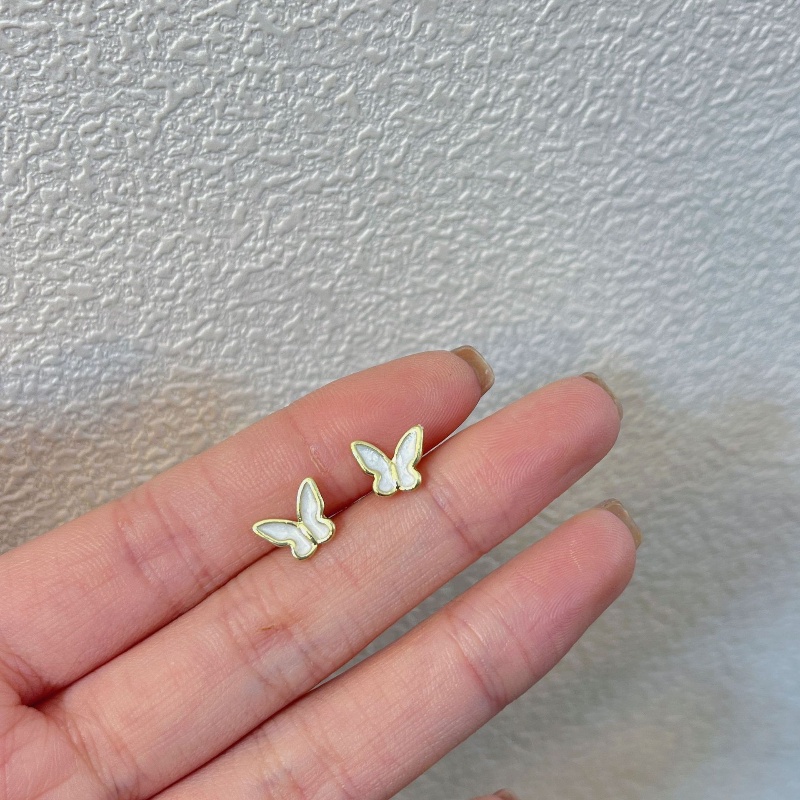 Bông Tai Bạc 925 Kim Xỏ Lỗ Tai Dầu Khô Nhanh Dễ Thương Bán Chạy Cho Học Sinh Nữ