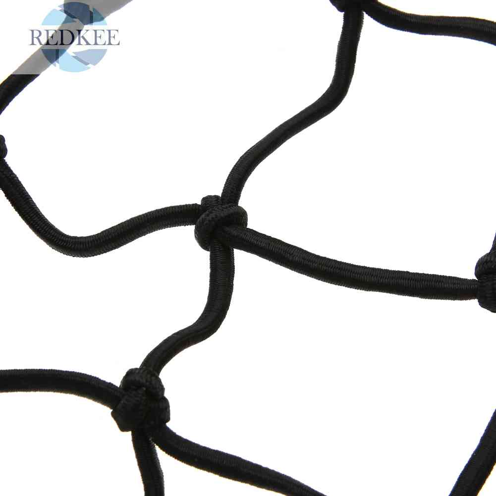 Lưới Giữ Hành Lý Co Giãn 28cm * 28cm Có Móc Gắn Xe Đạp / Xe Máy